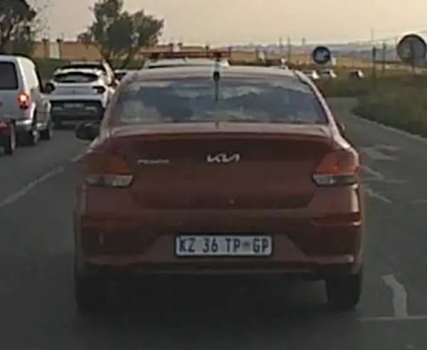 Red Kia Pegas