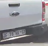 White Ford Ranger