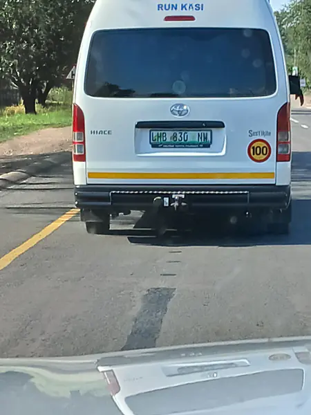 White Toyota Hiace
