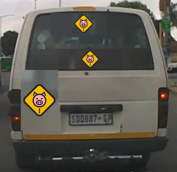 White Toyota HIACE