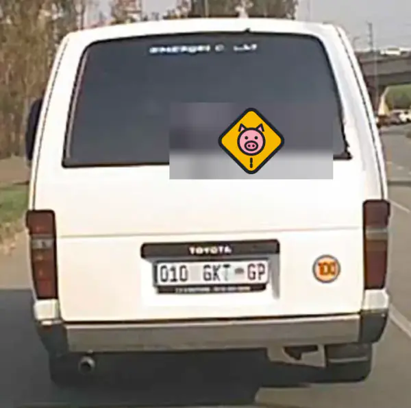 White Toyota HIACE